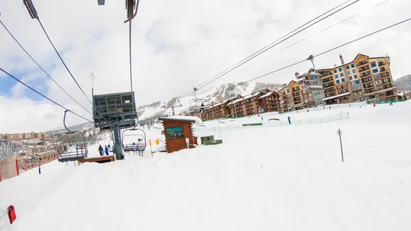 Otwarty Wyciąg narciarski — Zdjęcie stockowe