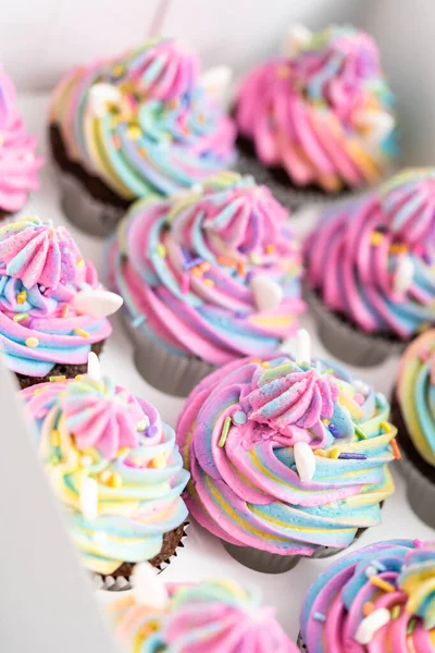 Egyszarvú cupcakes — Stock Fotó
