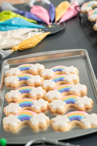 Biscuits au sucre avec glaçage royal — Photo