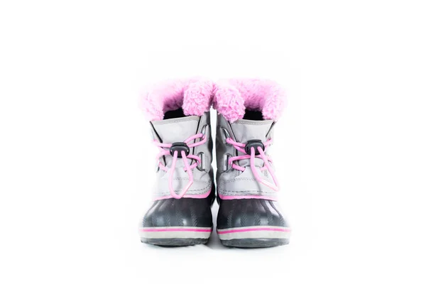 Dětské zimní boty — Stock fotografie