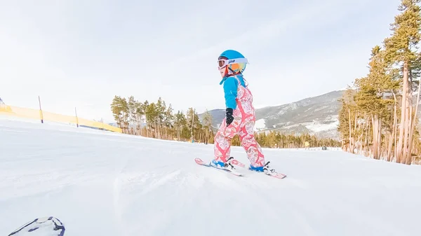 Keystoone Colorado Abd Ocak 2019 Küçük Kız Alp Dağları Tepeden — Stok fotoğraf