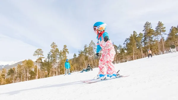 Keystoone Colorado Verenigde Staten Januari 2019 Meisje Leren Skiën Naar — Stockfoto