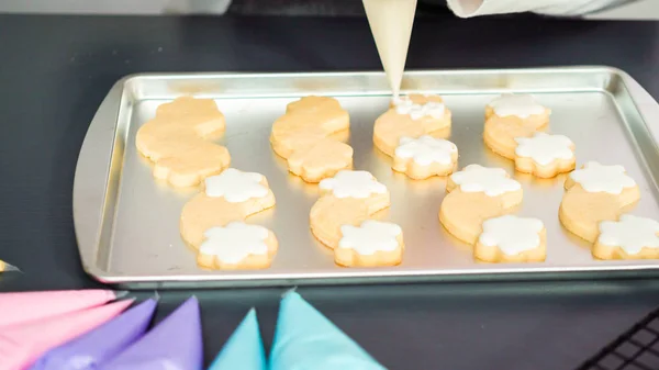 Decorar Biscoitos Açúcar Unicórnio Com Cobertura Real Multi Color — Fotografia de Stock