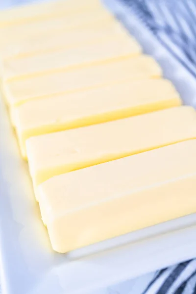 Organické Tyčinky Másla Při Pokojové Teplotě — Stock fotografie