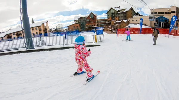 Steamboat Springs Kolorado Usa Grudzień 2018 Dzieci Uczą Się Jeździć — Zdjęcie stockowe