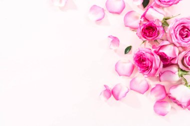 Düz yatıyordu. Pembe güller ve pembe arka planda gül yaprakları.