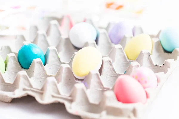 Painting Craft Easter Eggs Arcylic Paint — Stock Photo, Image