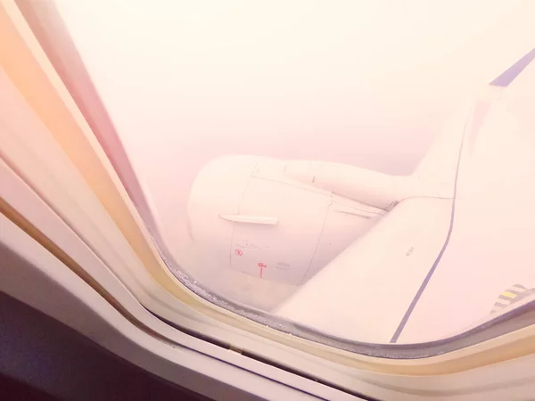 Вид Коммерческого Пассажирского Самолета — стоковое фото