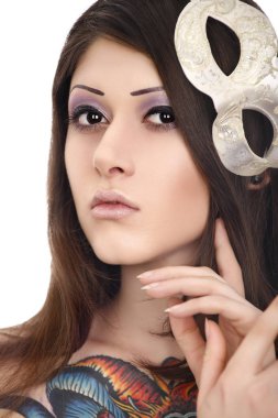 Güzel dövme modeli maskesi