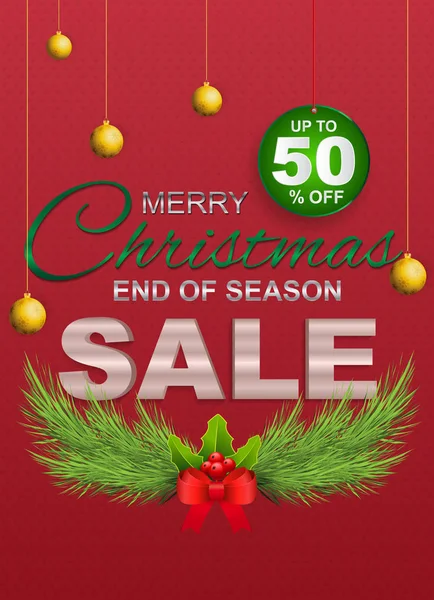 Christmas sale and seasonal discount templates, banner. Big sale — Stock Vector
