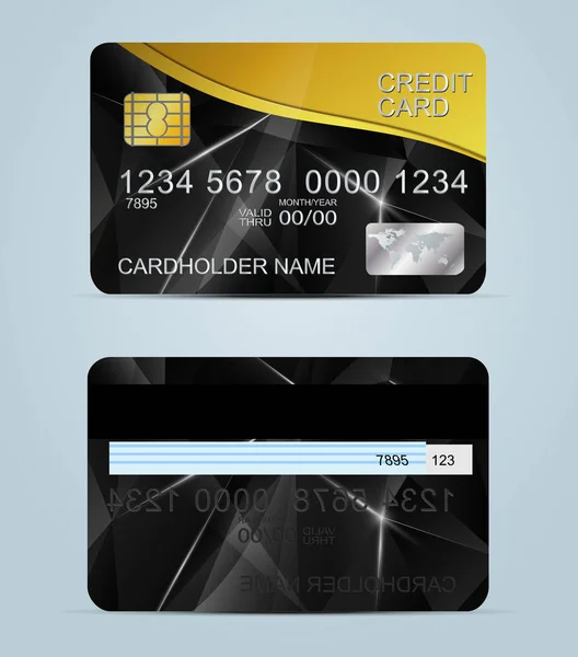 Çokgen doku gerçekçi kredi kartları şablonları
