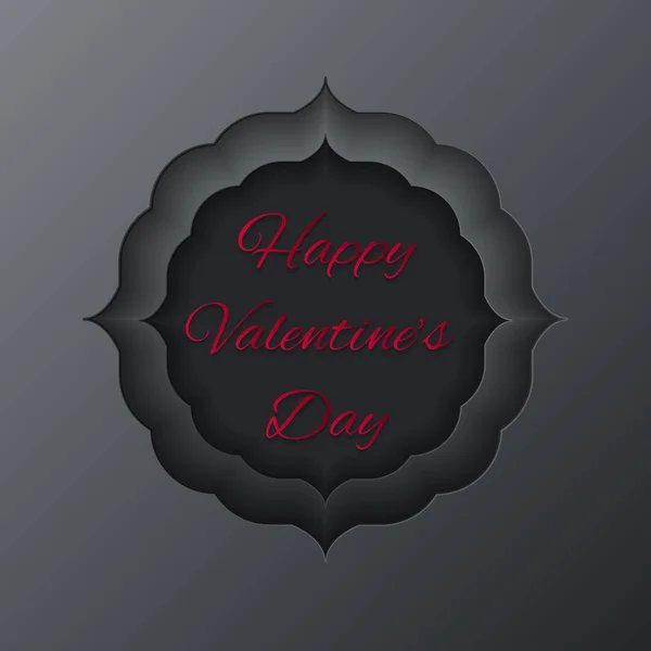 Feliz Dia dos Namorados mão desenho no fundo escuro, corações . —  Vetores de Stock