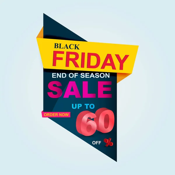 Black friday Sale poster, banner. Big sale, clearance up to 60% 