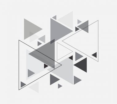 Siyah ve beyaz vektör arka plan üçgen ile 