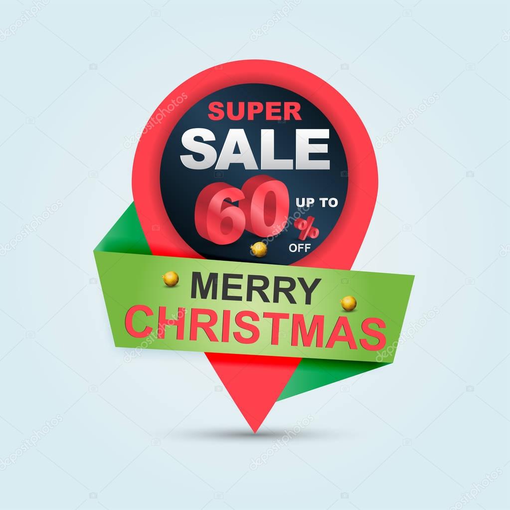 Christmas sale and seasonal discount templates, banner. Big sale
