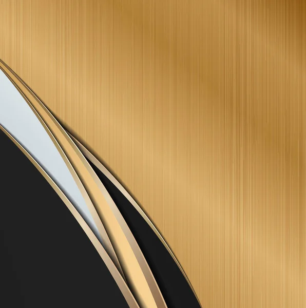 Material abstrato design moderno fundo com ouro escovado met —  Vetores de Stock