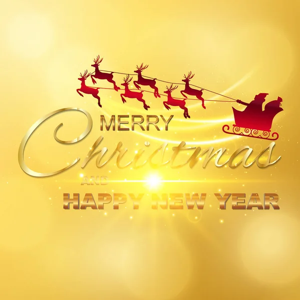 Işık, neşeli Noel ve mutlu yeni yıl tebrik kartı col