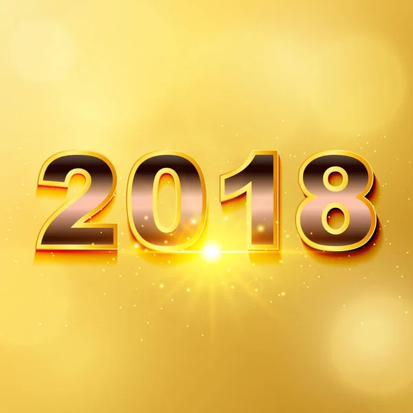 2018 Happy New Year greeting card with light, colored text Desig - Stok Vektor