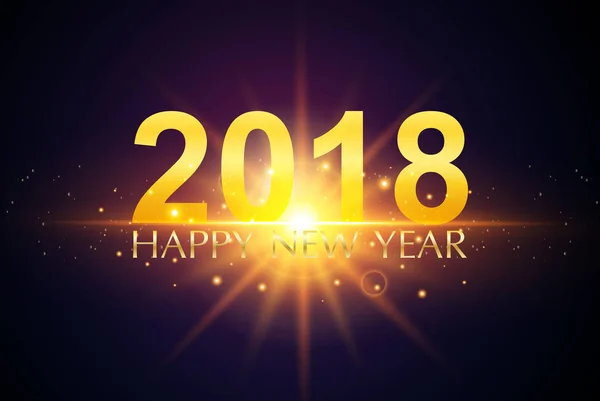 Mutlu yeni yıl 2018 tebrik kartı veya Noel Tema ışık 