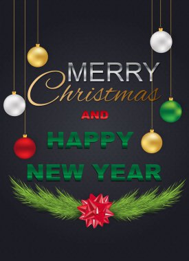 Mutlu Noeller ve mutlu yeni yıl üzerinde arka plan tipografi ve 