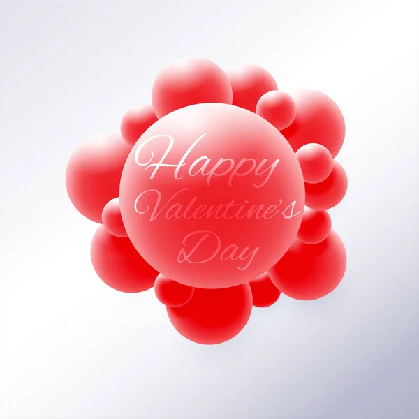 Sfondo San Valentino.Testo su sfera rossa Illustrazioni Stock Royalty Free