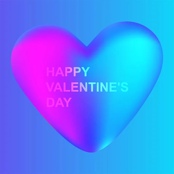 Felice giorno di San Valentino cuore su sfondo blu . Vettoriali Stock Royalty Free