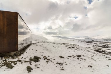 Bakış açısı Snohetta Dovrefjell, Norveç, vinter ve kar