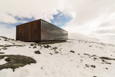 Bakış açısı Snohetta Dovrefjell, Norveç, vinter ve kar