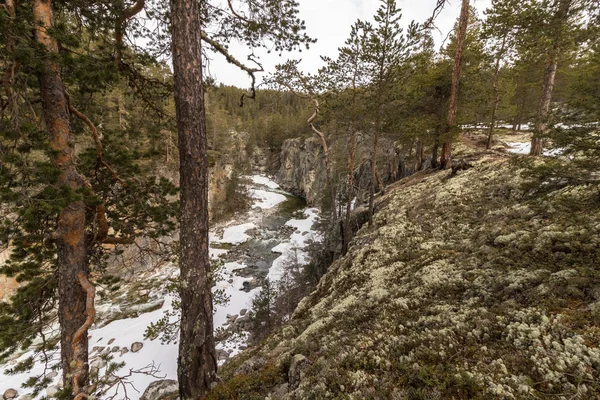 Río Jora en Dombaas, Oppland en Noruega . — Foto de Stock