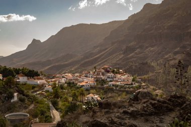 Fataga, bir dağ köyü Gran Canaria, Kanarya Adaları, İspanya