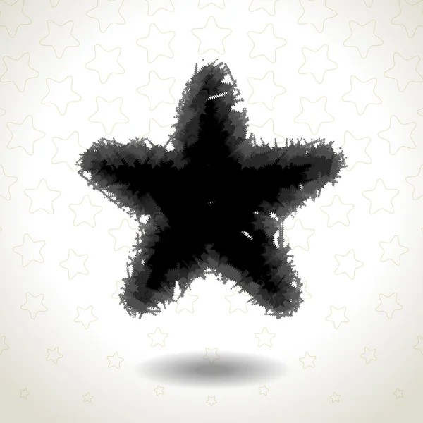 Текстурированная звездная икона на звёздном рисунке, мессианская и мрачная, графики — стоковый вектор