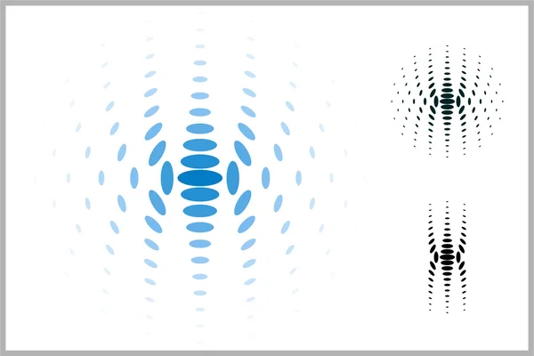 Symbole vectoriel abstrait pointillé avec style futur — Image vectorielle