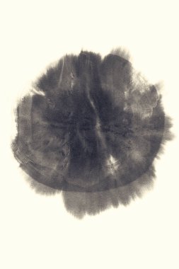 El yapımı daire çizim mürekkep siyah fırça kroki üzerinde izole whit