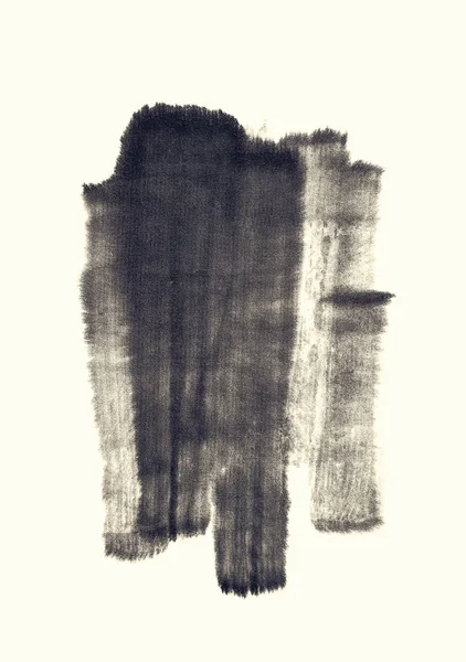 Zwarte abstract aquarel verf penseel streken textuur — Stockfoto