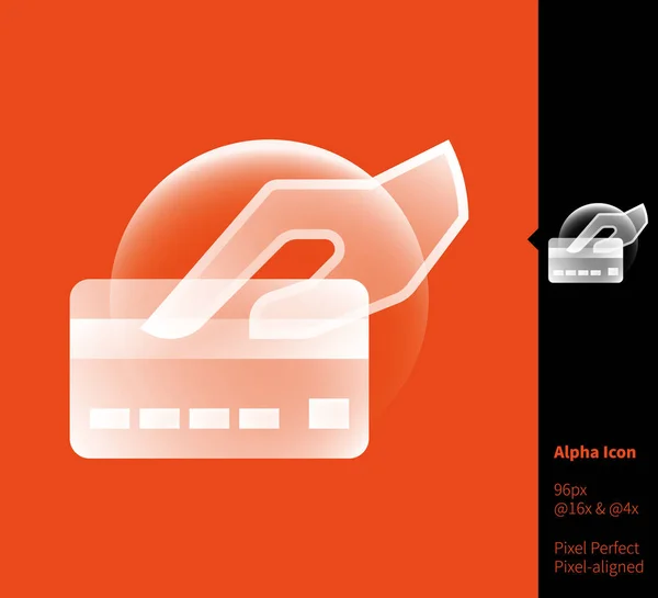 Icône alpha main et carte de crédit - illustrations vectorielles pour la marque — Image vectorielle