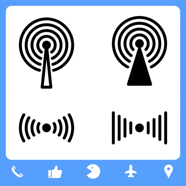 Wifi Szimbólum Ikonok Professzionális Pixel Igazított Pixel Perfect Szerkeszthető Stroke — Stock Vector