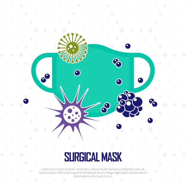 Mascarilla Quirúrgica Enfermedades Infecciosas Signo Virus Icono Vector Aislado Pixel — Vector de stock