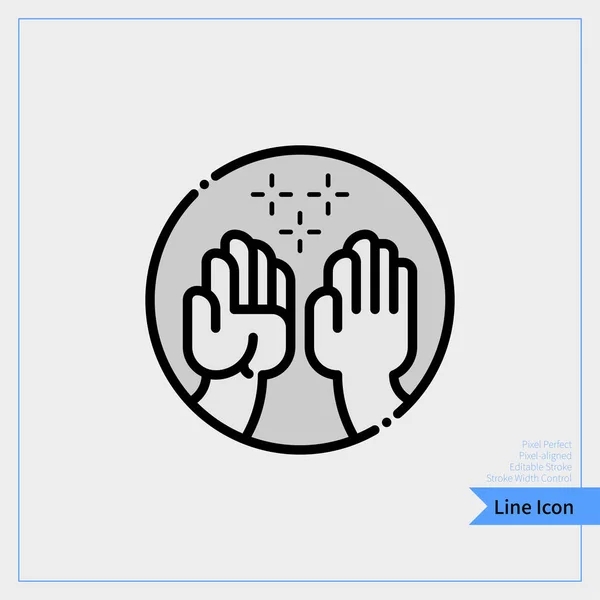 Två Händer Hög Fem Ikon Professionell Pixel Justerad Pixel Perfekt — Stock vektor