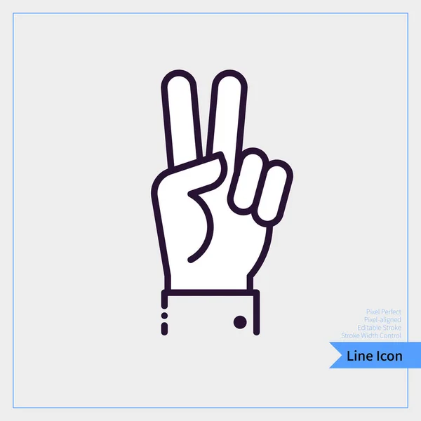 Ікона Перемоги Ікона Гестур Professional Pixel Aligned Pixel Perfect Editable — стоковий вектор