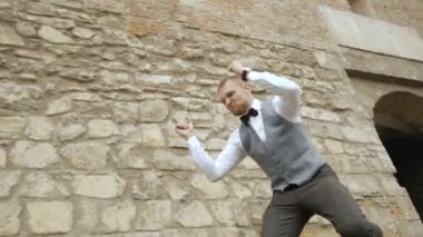 işadamı dans mutlu adam