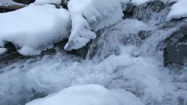 Washington, národního lesa Mount Baker Snoqualmie, South Fork River, ledové útvary — Stock video