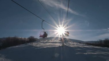 Teleferik orman yukarıdaki dağlarda