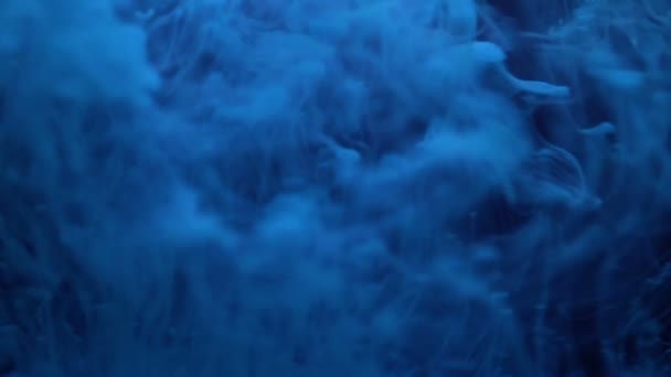 Аннотация Blue Color Liquid in Water Movement . — стоковое видео