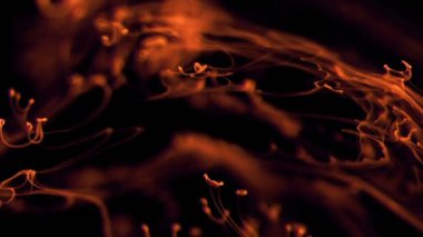 Su siyah bir zemin üzerine kırmızı parçacıklar kan arka plan soyut