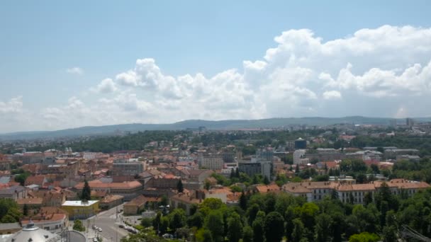 Cluj Napoca, Romanya havadan görünümü — Stok video