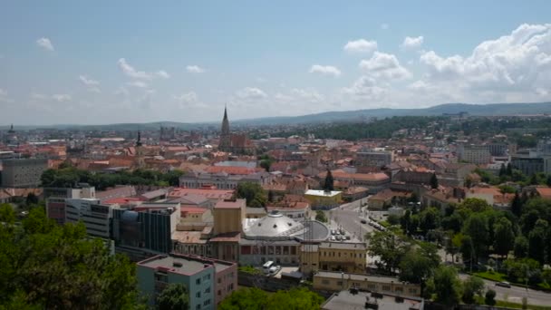 Cluj Napoca, Romanya havadan görünümü — Stok video