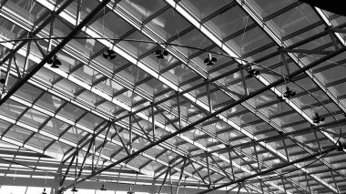 Soyut mimari cam çatı