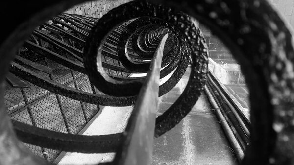 forged metal element . Abstract spiral