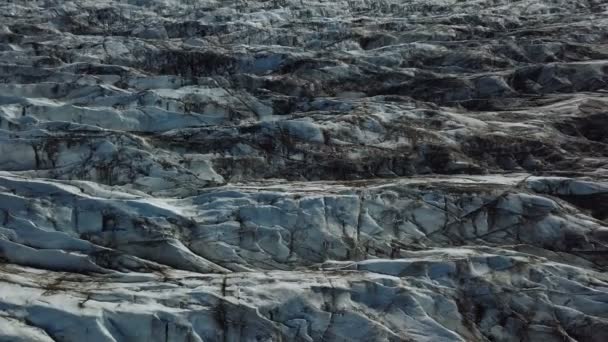 Παγετώνας με πτηνά μάτι άποψη, Εθνικό Πάρκο Σκαφτάφελλ στην Ισλανδία — Αρχείο Βίντεο