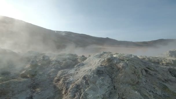 The sulfur hot geysers — Stock Video